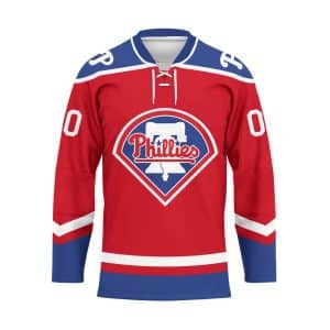 Custom Your Name Philadelphia Phillies Hockey Jersey GD33