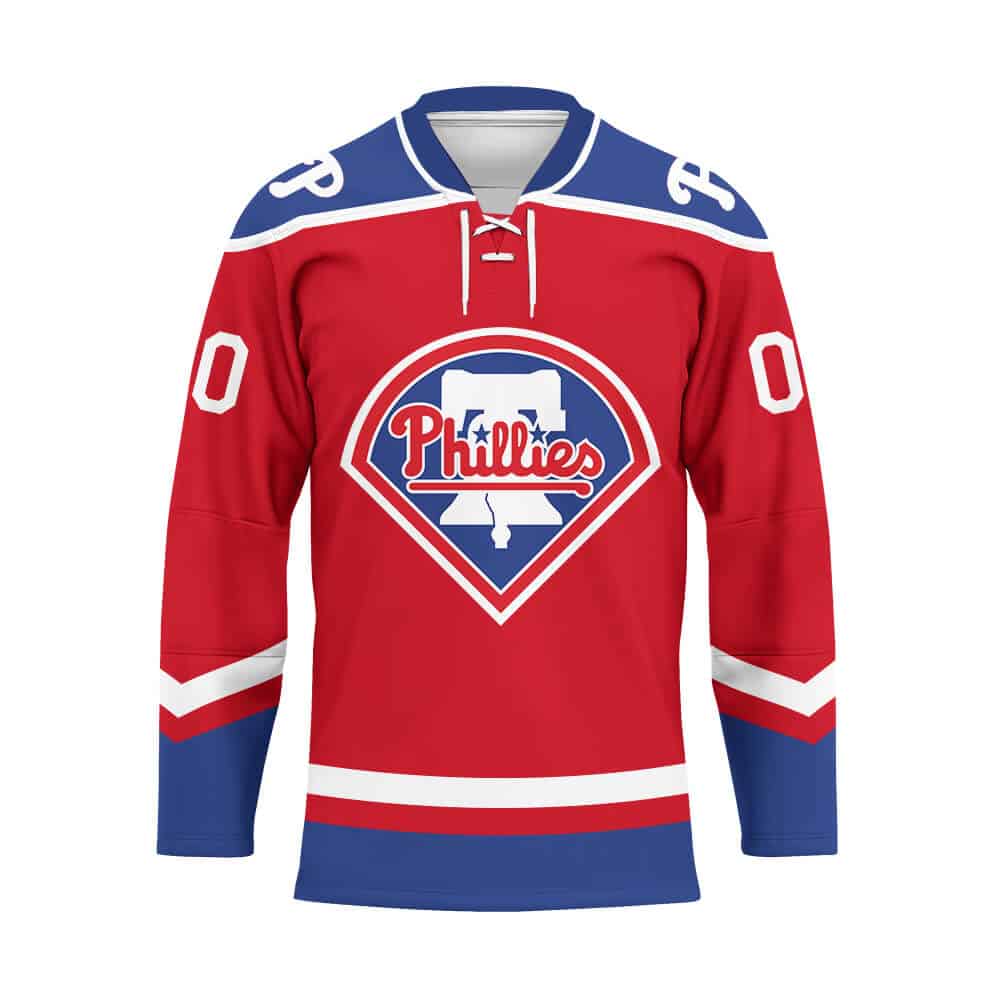 Custom Your Name Philadelphia Phillies Hockey Jersey GD33