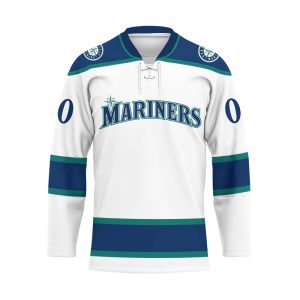 Custom Your Name Seattle Mariners Hockey Jersey FH55