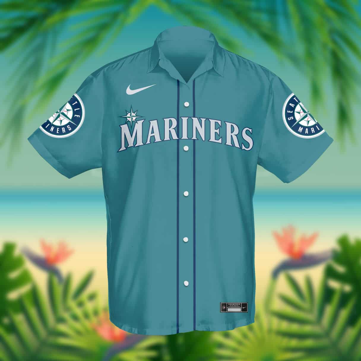 Custom Your Name Seattle Mariners Hawaii Shirt GT89 - Image 2