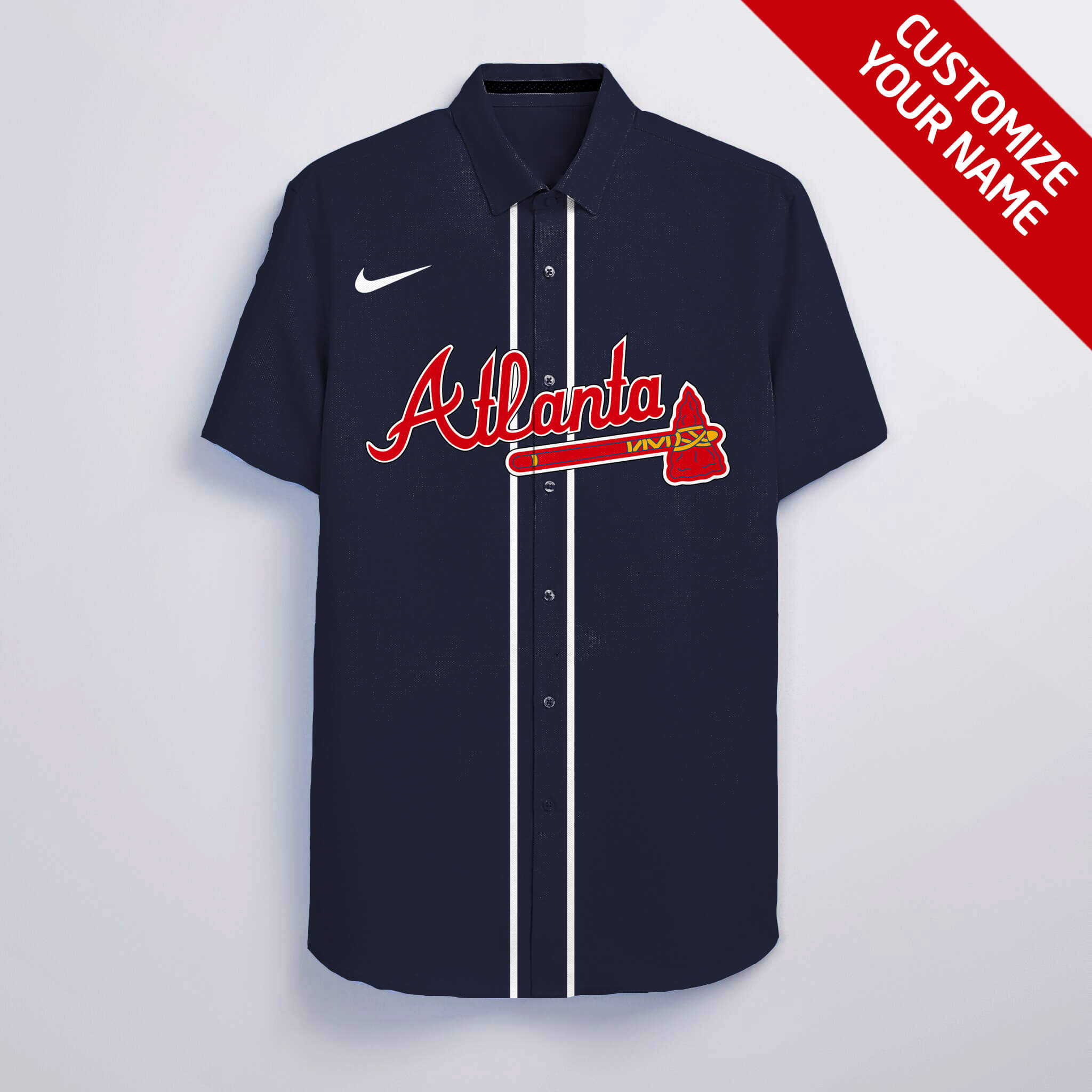 Custom Your Name Atlanta Braves Hawaii Shirt HY55 - Image 2