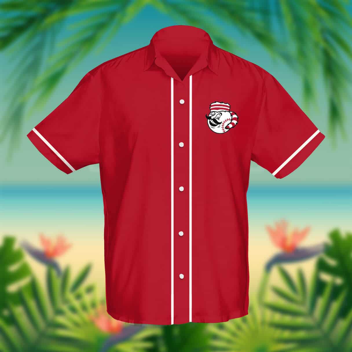 Custom Your Name Cincinnati Reds Hawaii Shirt US39 - Image 2