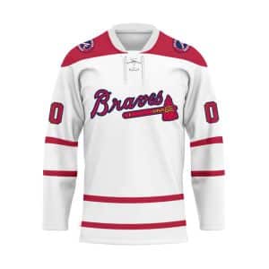 Custom Your Name Atlanta Braves Hockey Jersey HM28