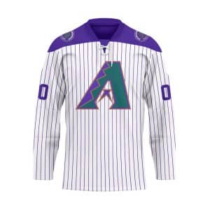 Custom Your Name Arizona Diamondbacks Hockey Jersey HS87