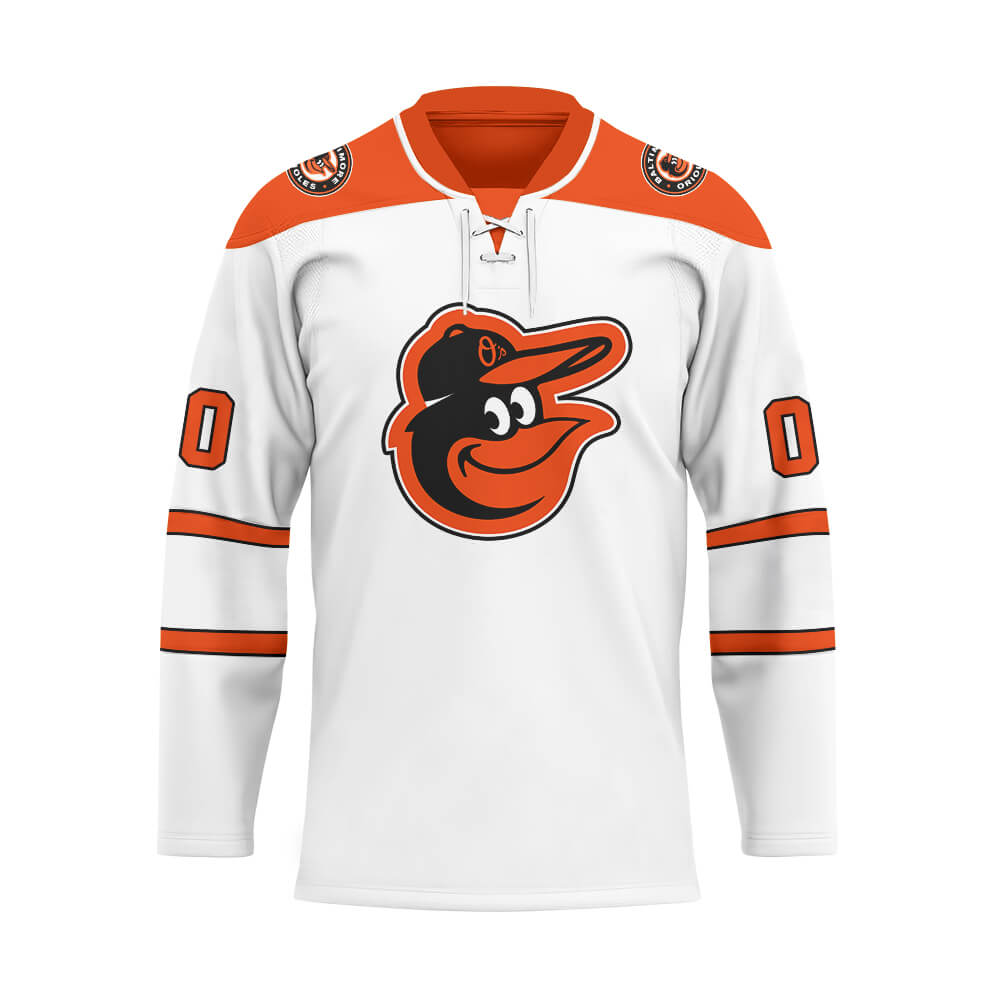 Custom Your Name Baltimore Orioles Hockey Jersey AB39