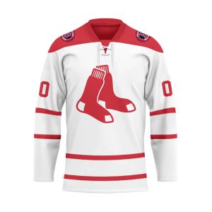 Custom Your Name Boston Red Sox Hockey Jersey AE92