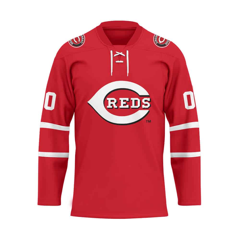Custom Your Name Cincinnati Reds Hockey Jersey MN92