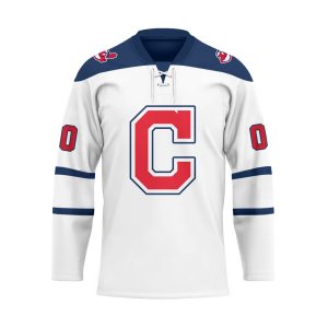 Custom Your Name Cleveland Guardians Hockey Jersey AV15