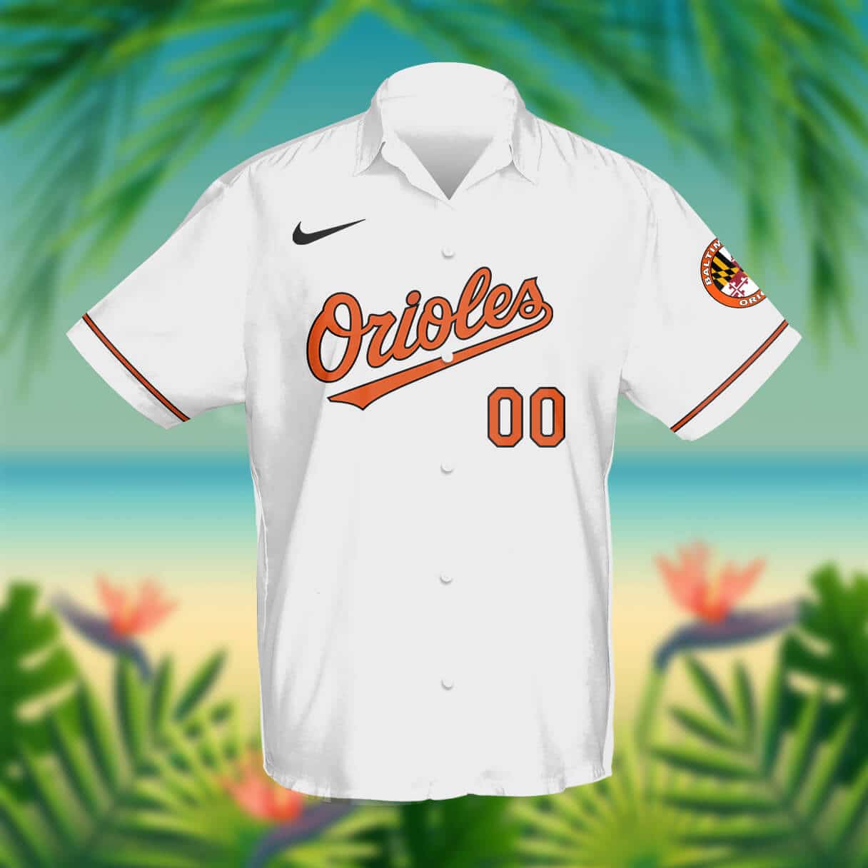 Custom Your Name Baltimore Orioles Hawaii Shirt PI90 - Image 2