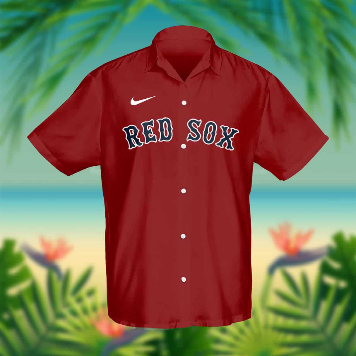 Custom Your Name Boston Red Sox Hawaii Shirt KS83 - Image 2