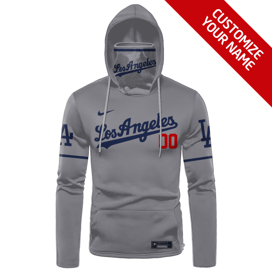 Custom Your Name Los Angeles Dodgers Hoodie Mask JD39 - Image 2