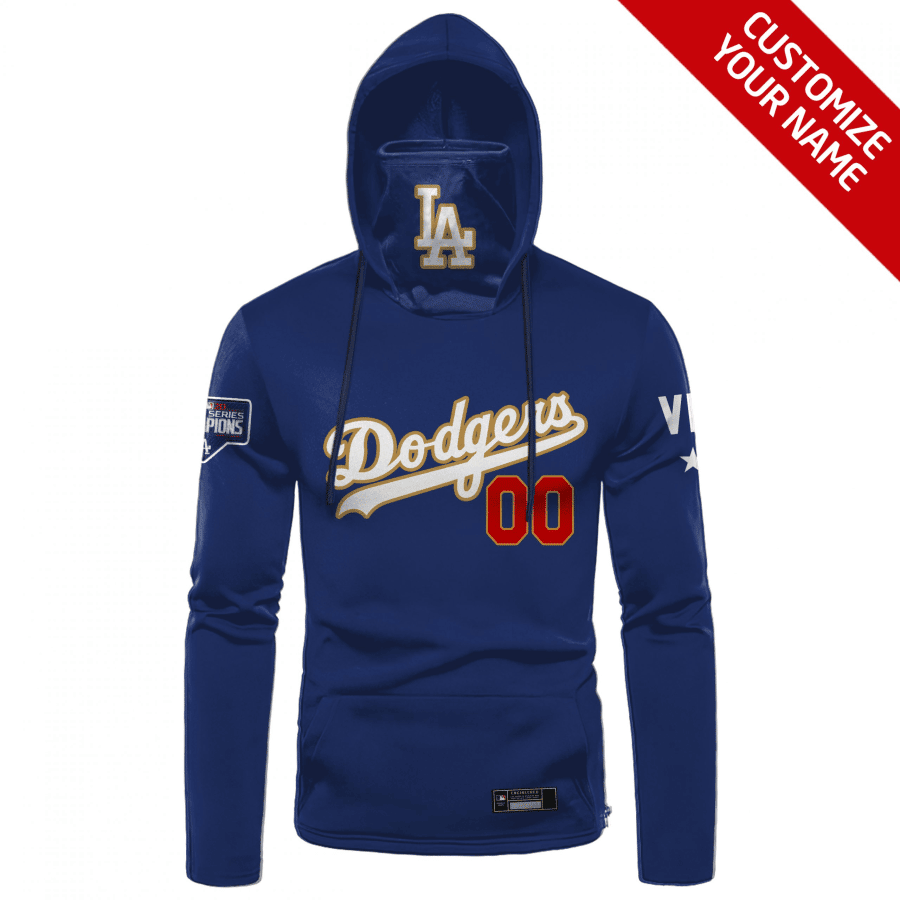 Custom Your Name Los Angeles Dodgers Hoodie Mask JR38 - Image 2