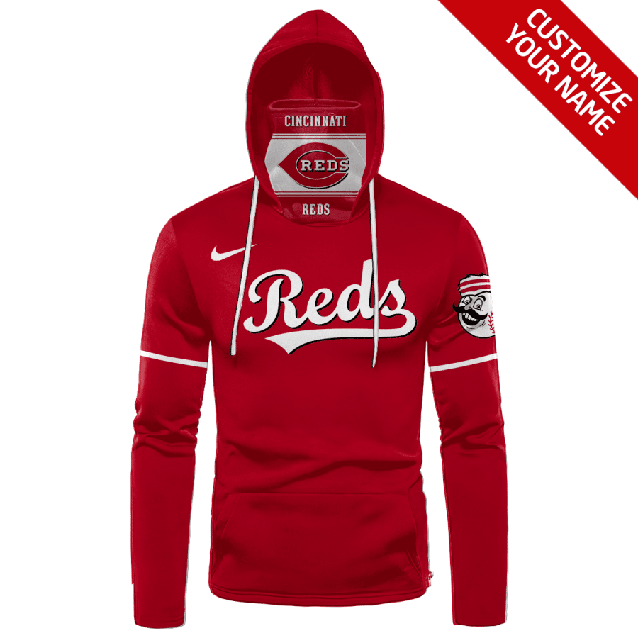 Custom Your Name Cincinnati Reds Hoodie Mask LF48 - Image 2