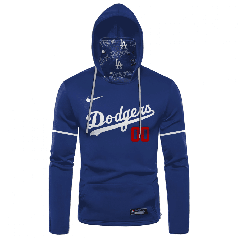 Custom Your Name Los Angeles Dodgers Hoodie Mask TK66 - Image 2