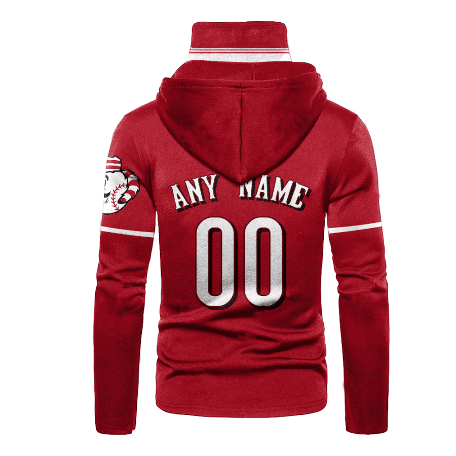 Custom Your Name Cincinnati Reds Hoodie Mask LF48 - Image 3