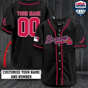 Custom Your Name Atlanta Braves Baseball Jersey JW89