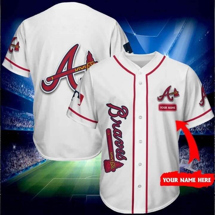 Custom Your Name Atlanta Braves Baseball Jersey FJ37