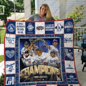 Los Angeles Dodgers Fleece Blanket Full Size HJ38