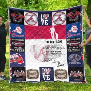 Atlanta Braves Fleece Blanket Full Size YK28