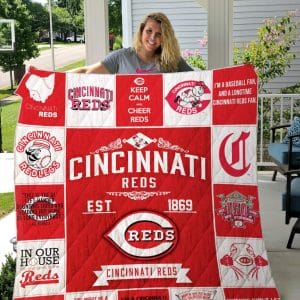 Cincinnati Reds Fleece Blanket Full Size JK46