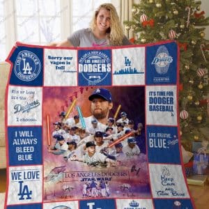 Los Angeles Dodgers Fleece Blanket Full Size HO39