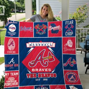 Atlanta Braves Fleece Blanket Full Size HS31