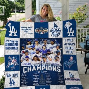 Los Angeles Dodgers Fleece Blanket Full Size KH75