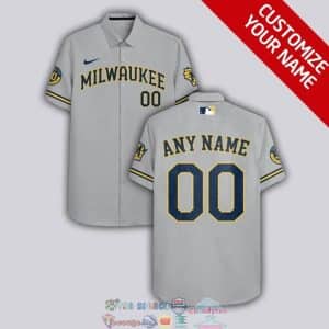Custom Your Name Milwaukee Brewers Hawaii Shirt YD39