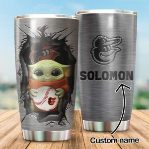 Custom Your Name Baltimore Orioles Tumbler Cup LI89