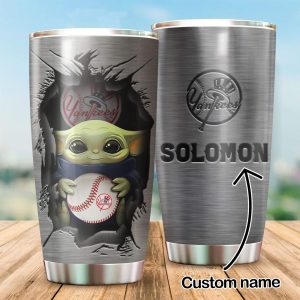 Custom Your Name New York Yankees Tumbler Cup Fo21