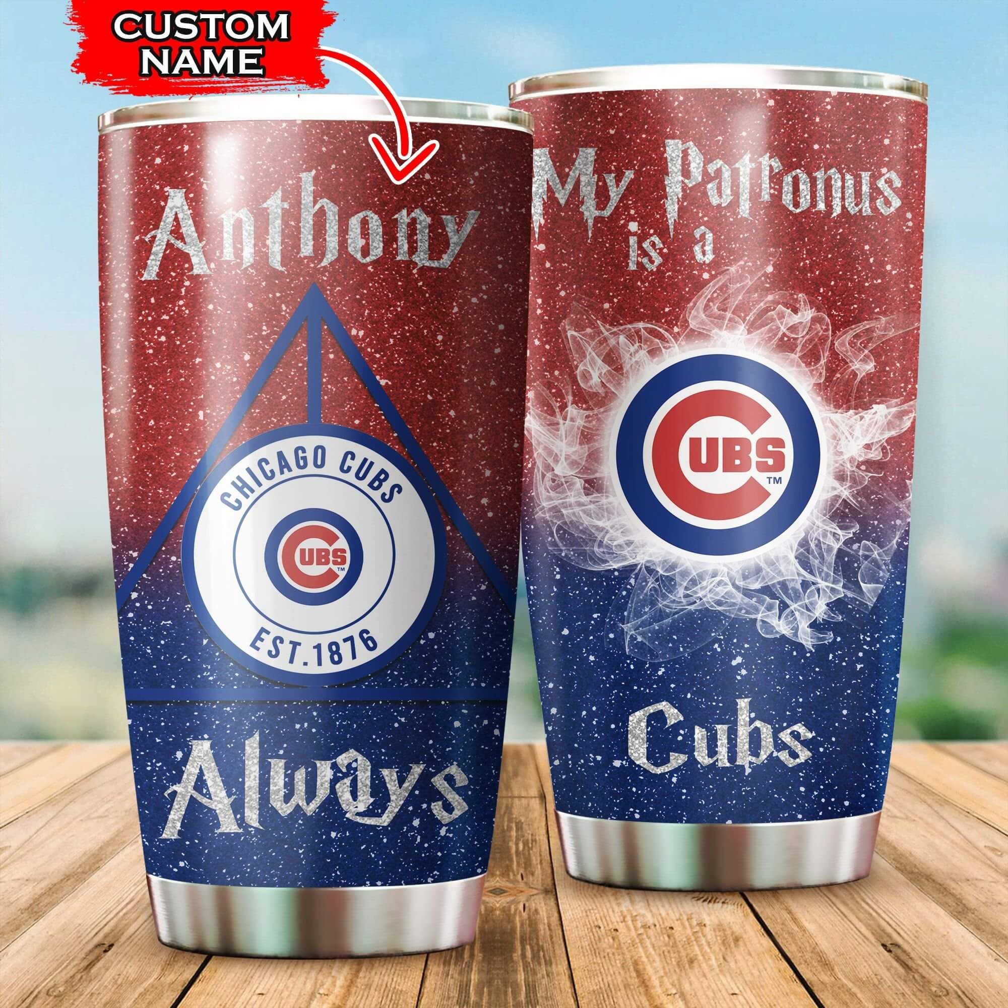 Custom Your Name Chicago Cubs Tumbler Cup TG39