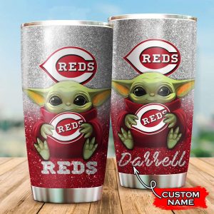 Custom Your Name Cincinnati Reds Tumbler Cup Gk15