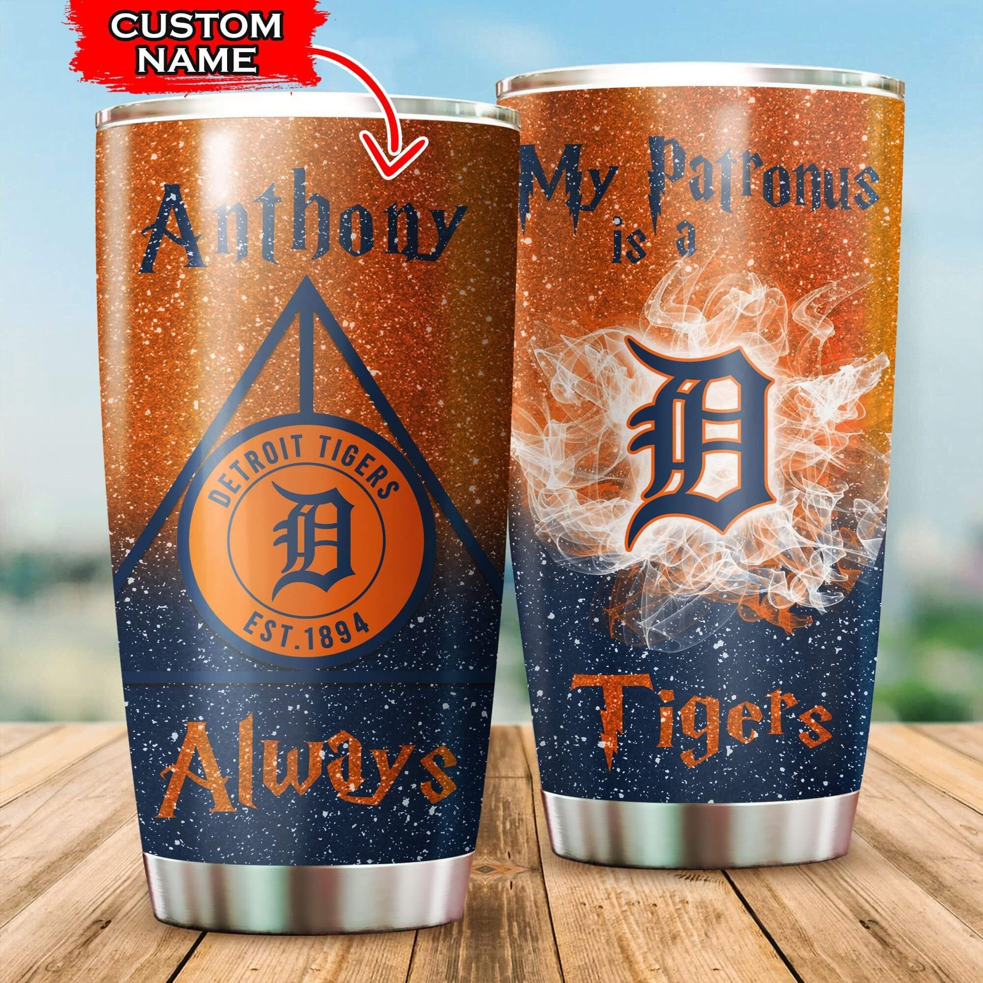 Custom Your Name Detroit Tigers Tumbler Cup Yk01