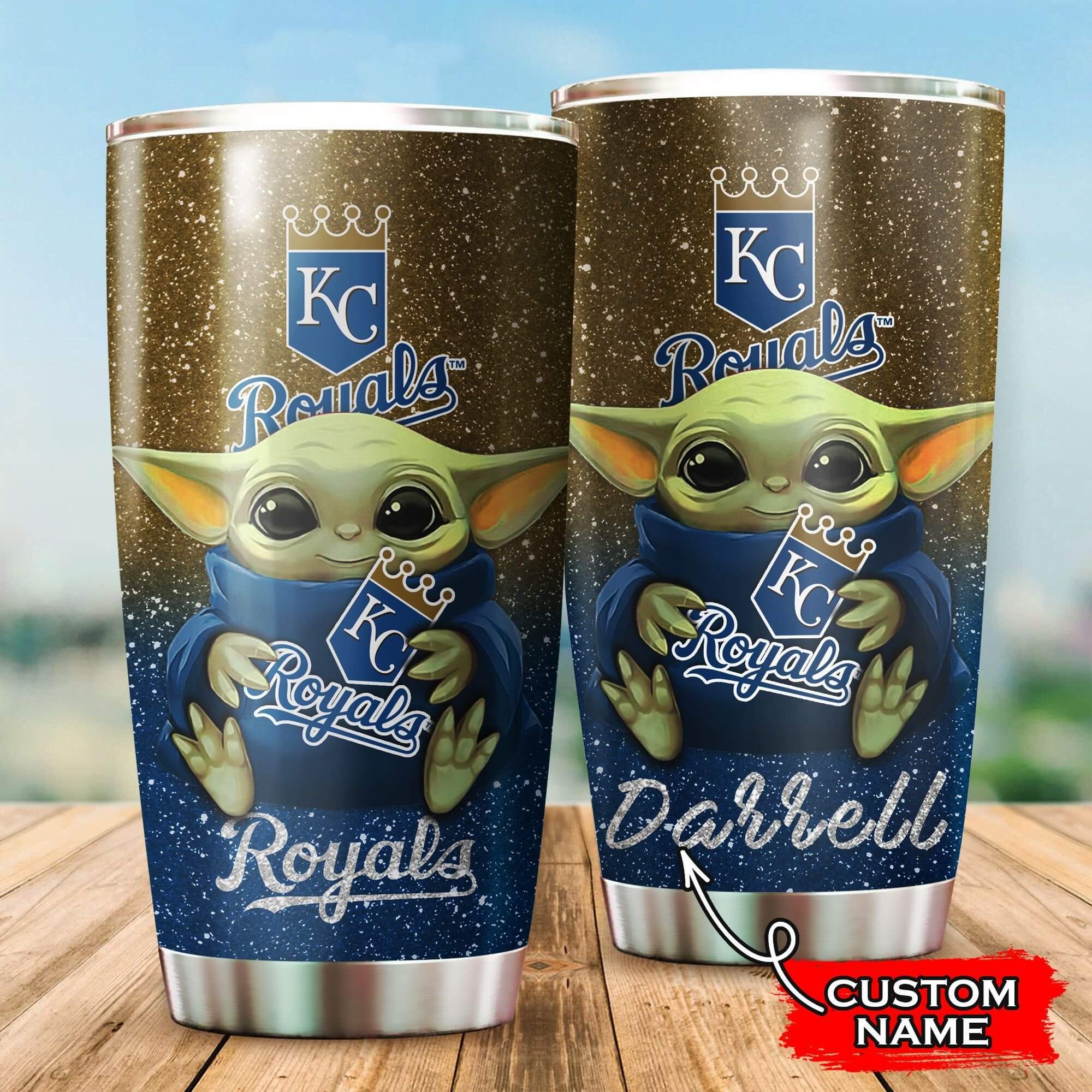 Custom Your Name Kansas City Royals Tumbler Cup Us93