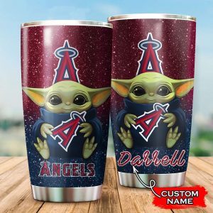 Custom Your Name Los Angeles Angels Tumbler Cup Ys46