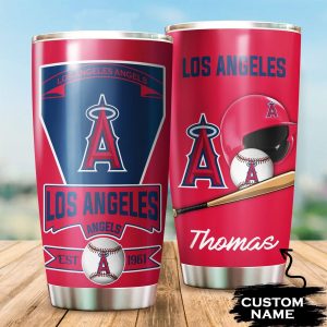 Custom Your Name Los Angeles Angels Tumbler Cup Uo99