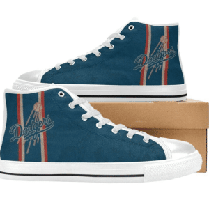Los Angeles Dodgers High Top Canvas Shoes JS39