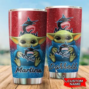 Custom Your Name Miami Marlins Tumbler Cup HK20