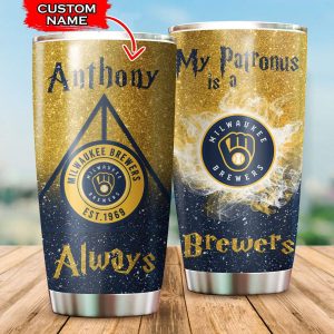 Custom Your Name Milwaukee Brewers Tumbler Cup YK29