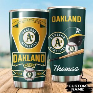 Custom Your Name Oakland Athletics Tumbler Cup Hi29
