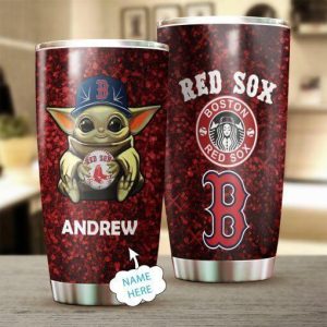Custom Your Name Boston Red Sox Tumbler Cup AA43
