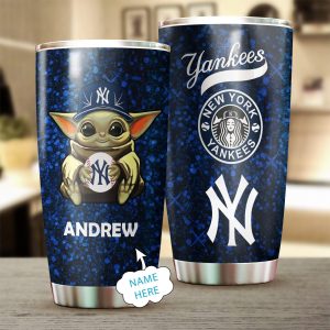 Custom Your Name New York Yankees Tumbler Cup JV28