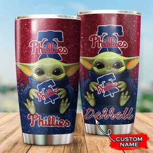 Custom Your Name Philadelphia Phillies Tumbler Cup Lg93