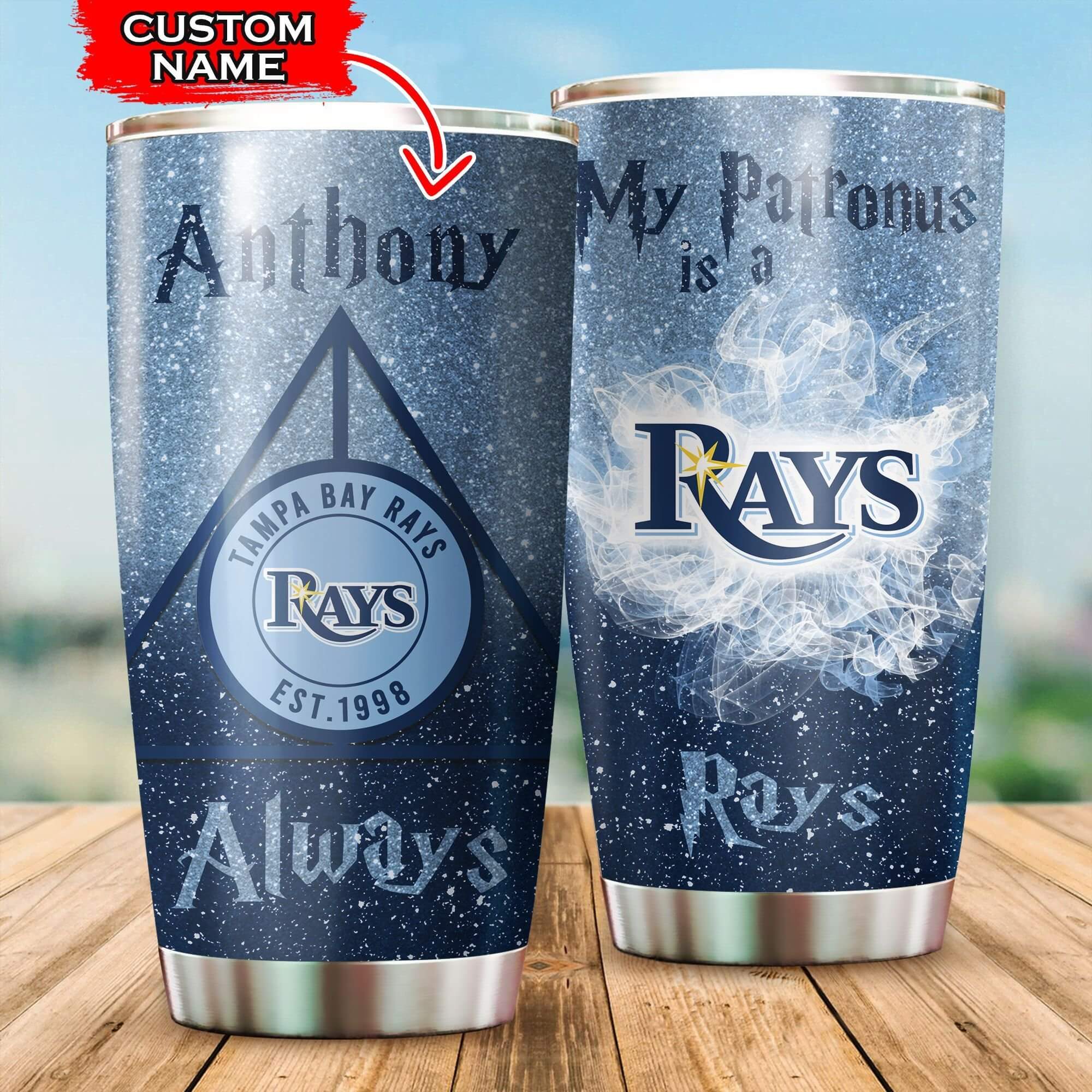 Custom Your Name Tampa Bay Rays Tumbler Cup Ho29