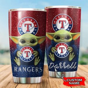 Custom Your Name Texas Rangers Tumbler Cup Kw92