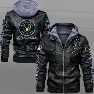Milwaukee Brewers Leather Jacket RI39