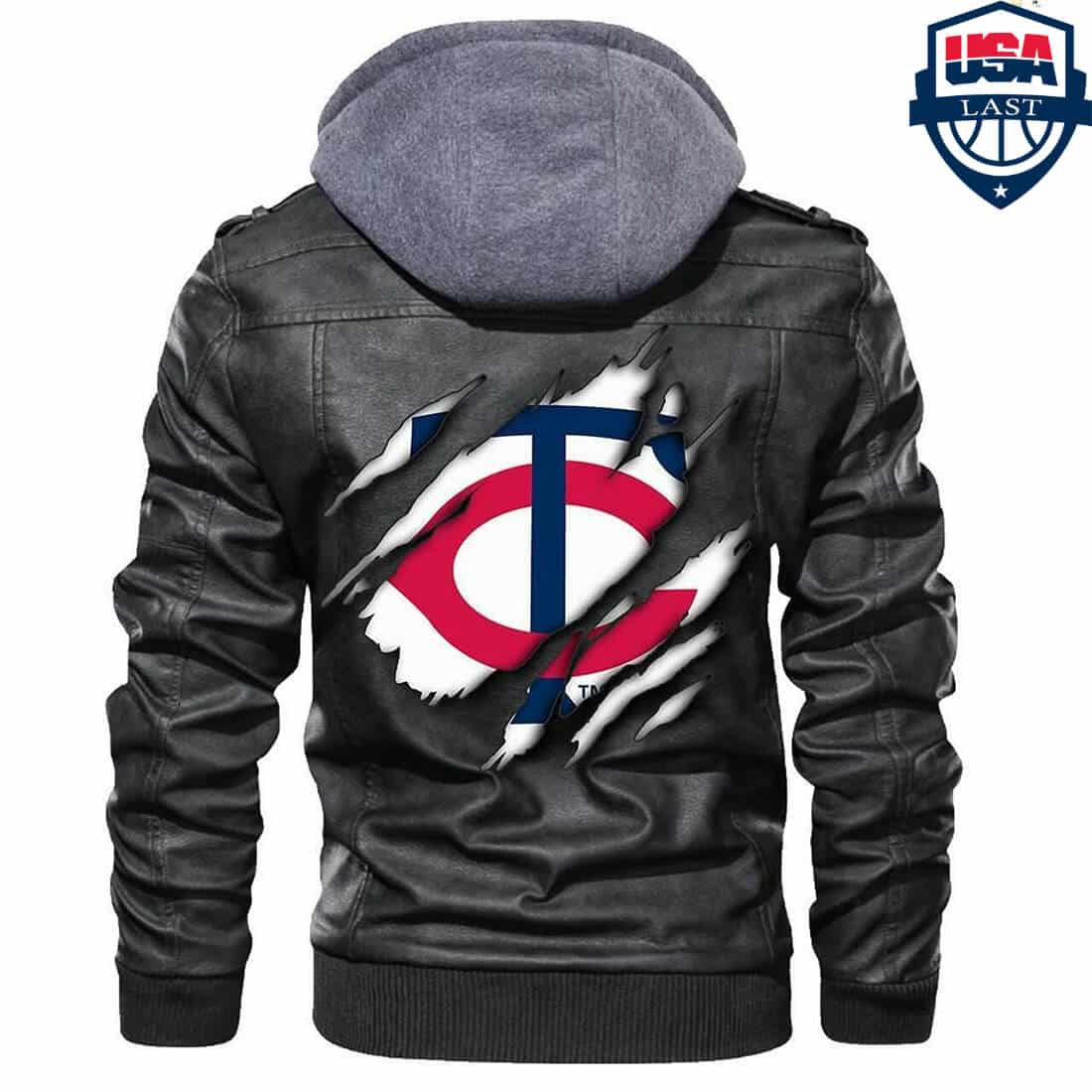 Minnesota Twins Leather Jacket DI39 - Image 2