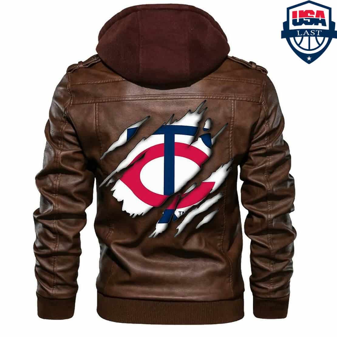 Minnesota Twins Leather Jacket DI39 - Image 4