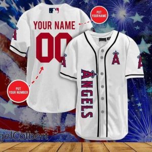 Custom Your Name Los Angeles Angels Baseball Jersey ES34
