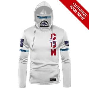 Custom Your Name Colorado Rockies Hoodie Mask FF84